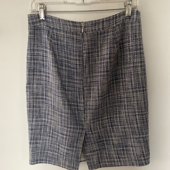 J. Crew No.2 Pencil Skirt in Blue Tweed (size 4) - Picture 4 of 7